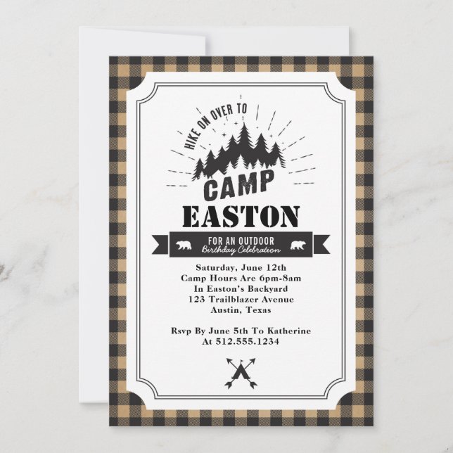 Lager-Geburtstags-Party Einladung (Vorderseite)