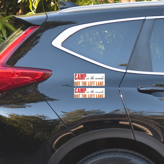 Lager im Wald nicht die Verlassen Strecke Aufkleber (Rückseite des Autos)