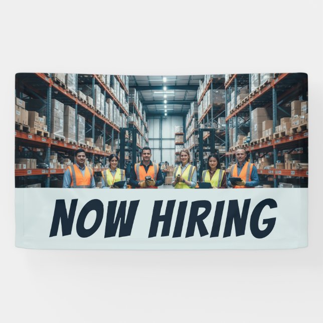 Lager JETZT HIRING Banner Customizable Logistics (Horizontal)