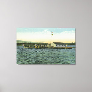 Lager-Landungs-Ansicht Sandy-Insel-, Boston YMCA Leinwanddruck