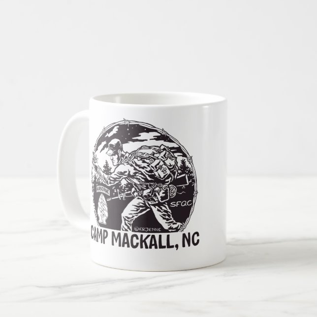 "Lager Mackall" - im Flugzeug Vorsprung Kaffeetasse (Vorderseite Links)