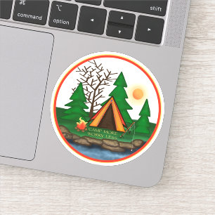 Lager mehr Besorgnis weniger Zelt Inspirivität dra Aufkleber