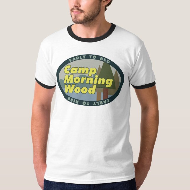 Lager-Morgen-Holz T-Shirt (Vorderseite)