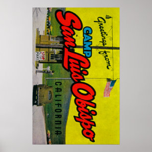 Lager San Luis Obispo, Kalifornien Poster