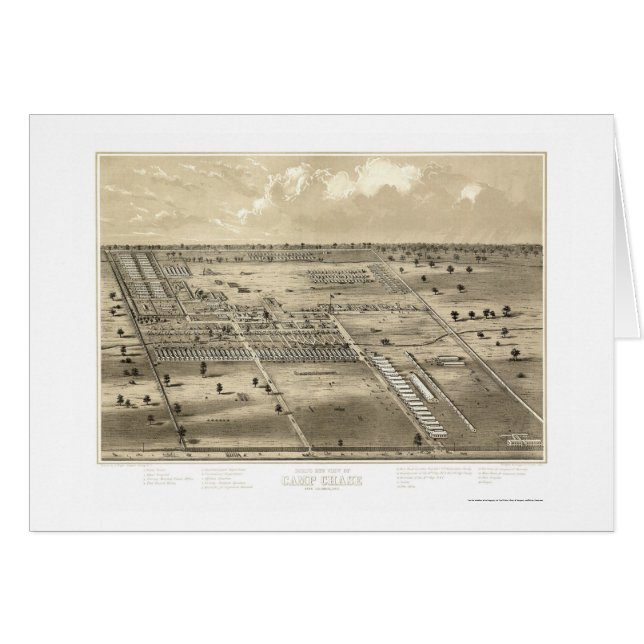 Lager-Verfolgung, panoramische Karte OH- - CA 1863 (Vorderseite (Horizontal))