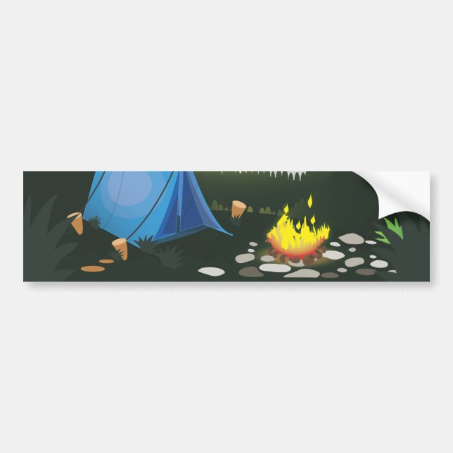 Lagerfeuer Autoaufkleber (Vorne)