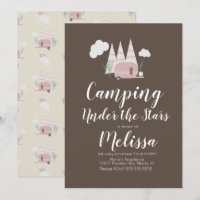 Lagerfeuer Camping Outdoor Party Boho Einladung