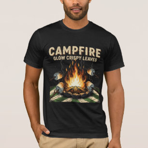 Lagerfeuer-Glühen Knusprige Blätter Marshmallow-Rö T-Shirt