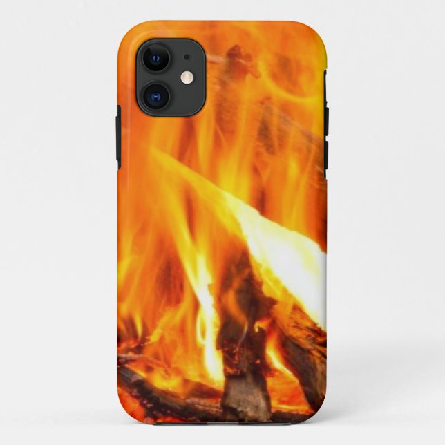 Lagerfeuer heiß mit Holz Case-Mate iPhone Hülle (Rückseite)