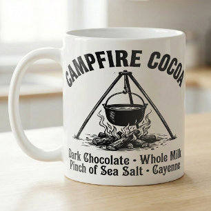 Lagerfeuer-Heißkakao-Rezept Vintage-Kunst Kaffeetasse
