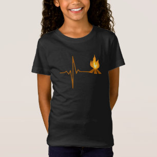 Lagerfeuer Herzschlag Camping T-Shirt