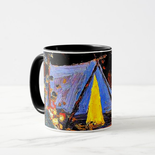 Lagerfeuer, Kunstmalerei von Tom Thomson Tasse (Vorderseite Links)