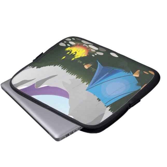 Lagerfeuer Laptopschutzhülle (Vorne Knopf)