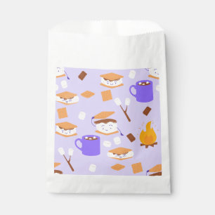 Lagerfeuer Marshmallow Schokolade Smores lila Geschenktütchen