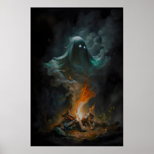 Lagerfeuer Rauch Geist, Vintage Poster, Kunstposte Poster