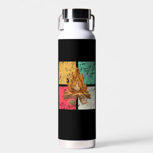Lagerfeuer Retro Vintage  Trinkflasche