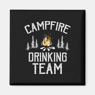 Lagerfeuer-Trinkteam-Camping-Liebhaber Camper Magnet