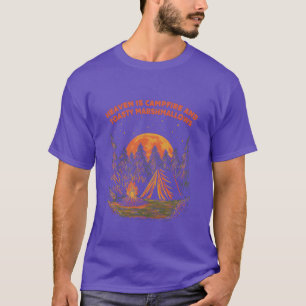 Lagerfeuer und Marshmallows Camping Essen Camper E T-Shirt
