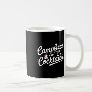 Lagerfeuer und Schwänze Sommer Camping Grafikdesig Kaffeetasse
