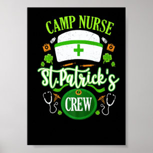 Lagerkrankenschwester St. Patrick's Day Crew Shamr Poster