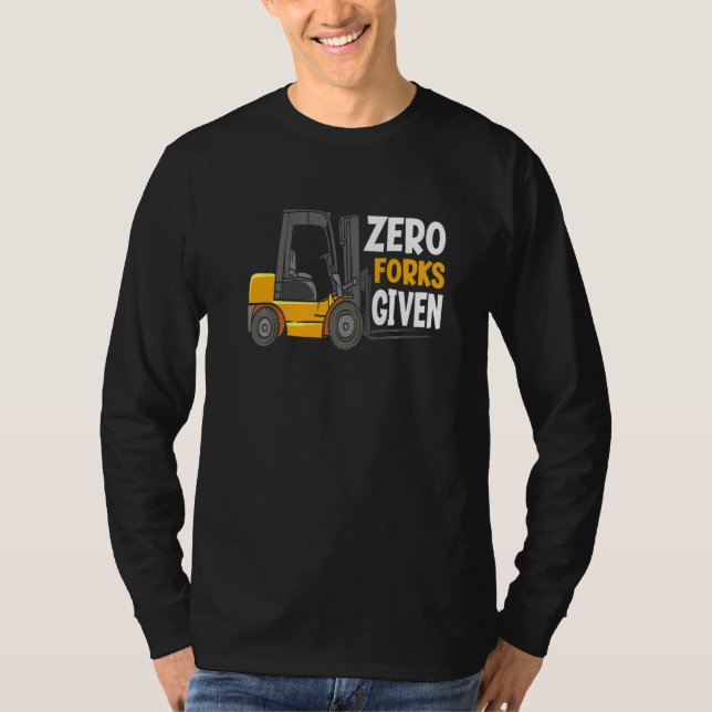 Lagerstaplerfahrer ohne Gabeln T-Shirt (Vorderseite)