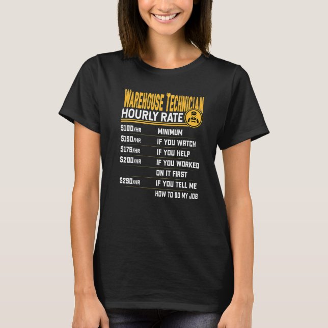 Lagertechniker Stundenlager Mechan T-Shirt (Vorderseite)