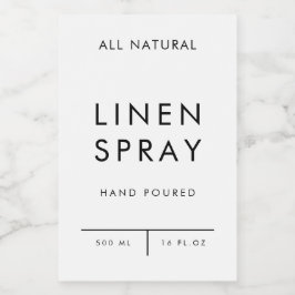 Lagerung der Produktkennzeichnung - LINEN SPRAY Lebensmitteletikett