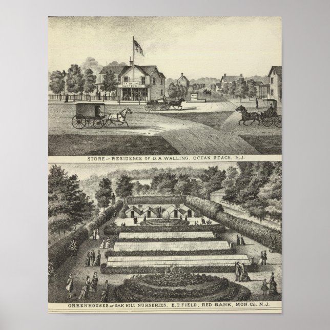 Lagerung und Wohnsitz von DA Walling Poster (Vorne)