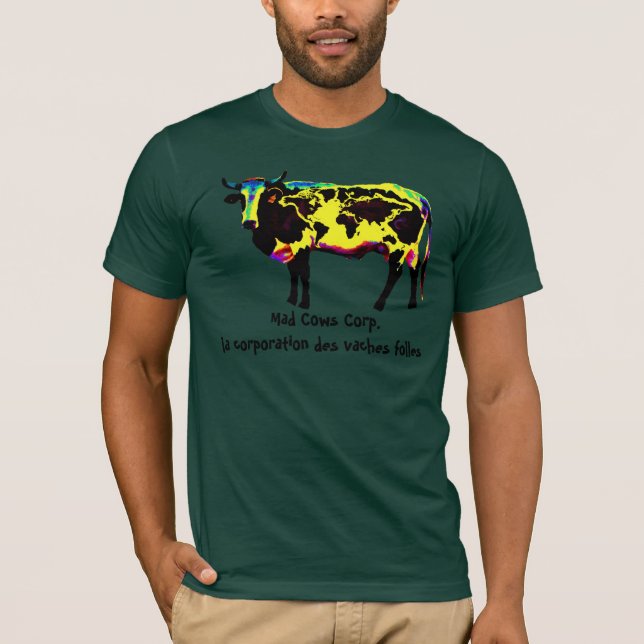 Lagesellschafts-DES vaches folles der Rinderwahnen T-Shirt (Vorderseite)