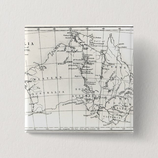 Lageskizze von Australien Button (Vorderseite)