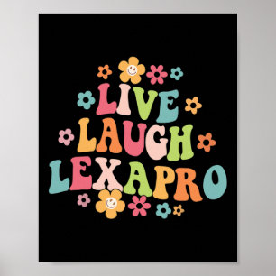 Lagh Lexapro Groovy Mental Health Therapeut Anxie Poster