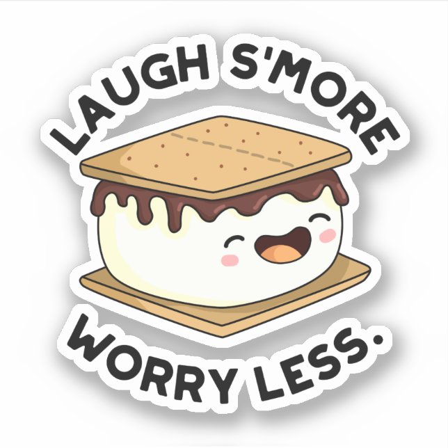 Lagh Smore Besorgnis weniger Funny Smore Pub Aufkleber (Vorderseite)