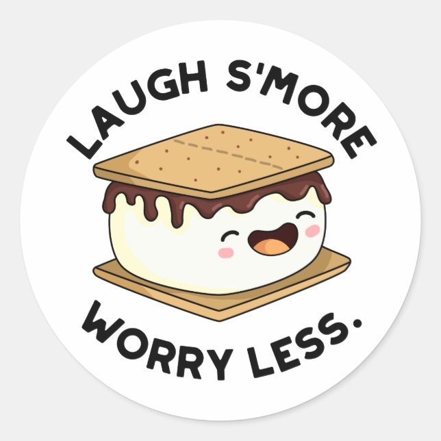 Lagh Smore Besorgnis weniger Funny Smore Pub Runder Aufkleber (Vorderseite)