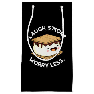 Lagh Smore Besorgnis weniger Funny Smore Pun Dark Kleine Geschenktüte