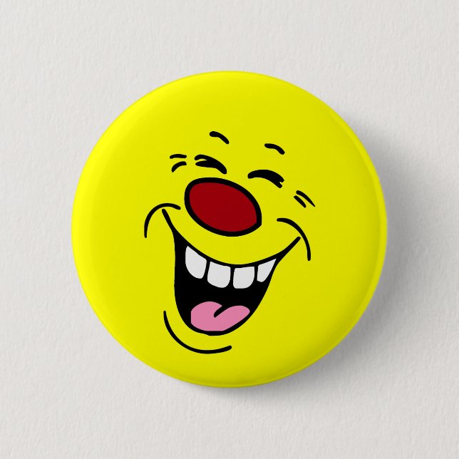 Laghing Face Grumpey Button (Vorderseite)