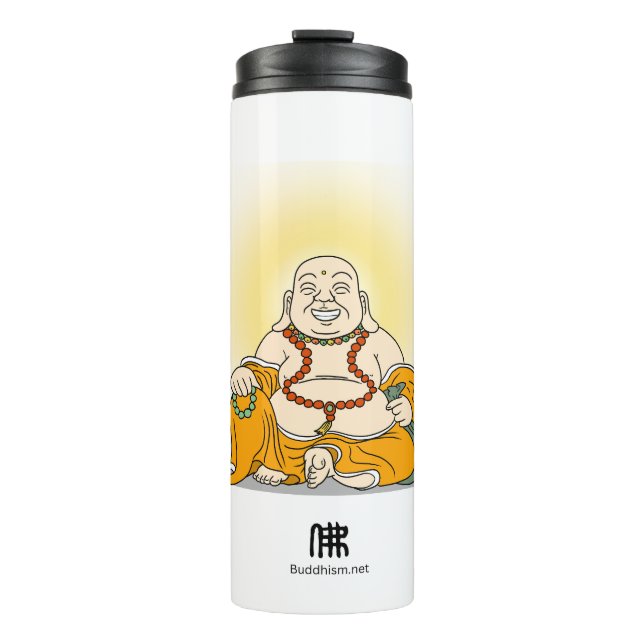 Laghing Maitreya Buddha Tumbler Thermosbecher (Vorderseite)