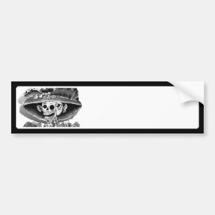 Laghing Skeleton Woman Autoaufkleber