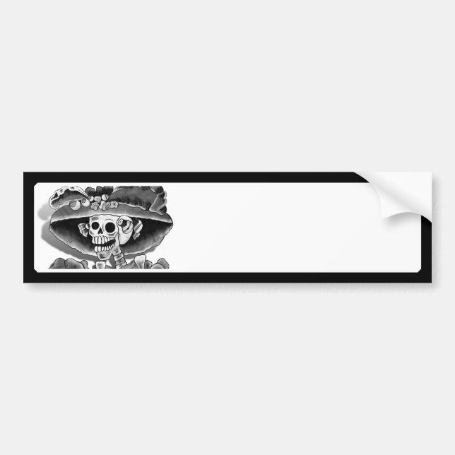 Laghing Skeleton Woman Autoaufkleber (Vorne)