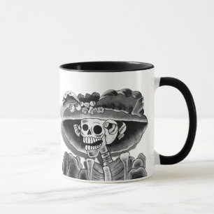 Laghing Skeleton Woman Tasse