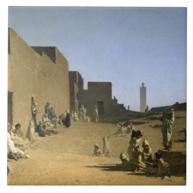 Laghouat im algerischen Sahara, 1879 Fliese (Vorderseite)