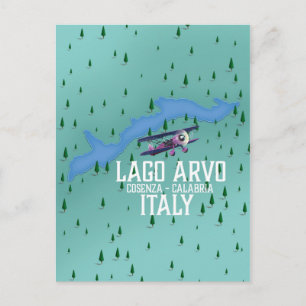 Lago Arvo Italien Reisekarte Postkarte