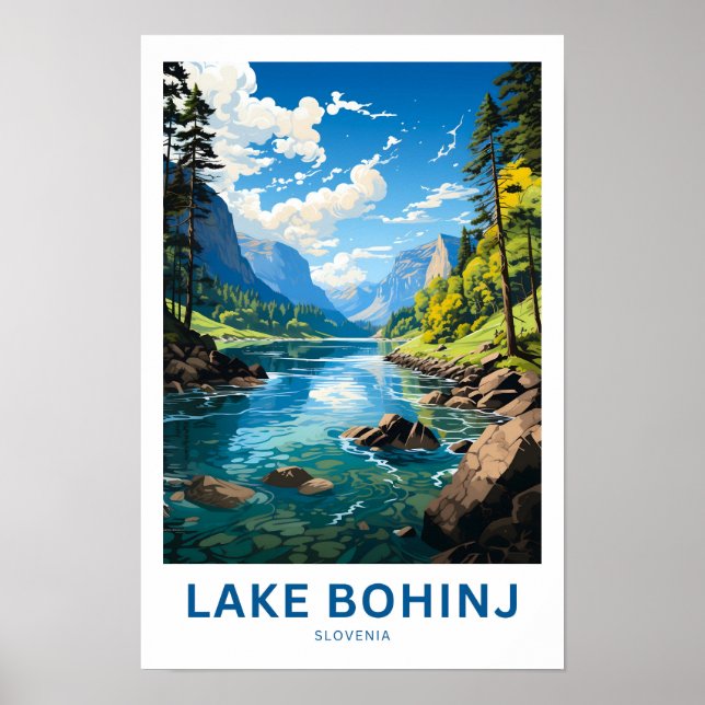 Lago Bohinj Slovenien Travel Print Poster (Vorne)