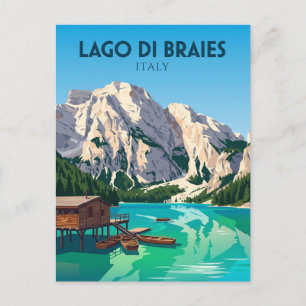 Lago di Braies Italien Postkarte