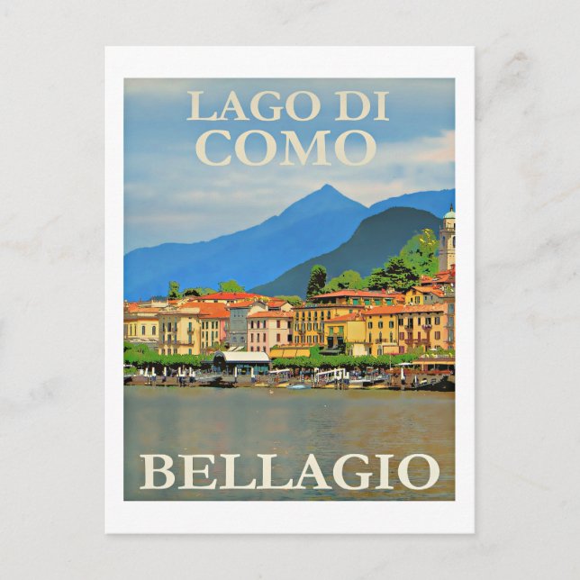 Lago di Como, Bellagio, Italien Postkarte (Vorderseite)