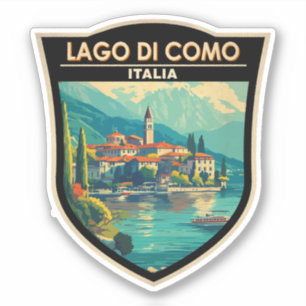 Lago di Como Italia Abzeichen für Reisen Aufkleber