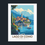 Lago di Como Italia Lombardia Reisen Vintag Postkarte<br><div class="desc">Comer See Vektorkunst Design. Der Comer See,  in der Lombardei Norditaliens,  ist ein hochklassiges Erholungsgebiet,  bekannt für seine dramatische Landschaft,  Set an den Ausläufern der Alpen.</div>