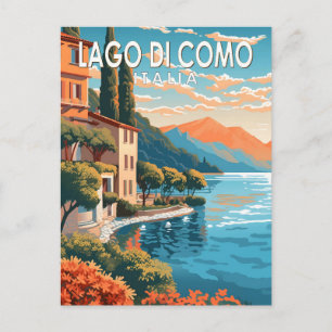 Lago di Como Italia Reisen Vintag Postkarte