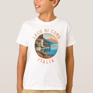 Lago di Como Italien Reise Kunst Vintage T-Shirt
