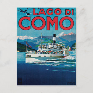 Lago Di Como Italien Vintage Travel Postkarte