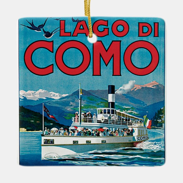 Lago di Como Keramikornament (Vorderseite)